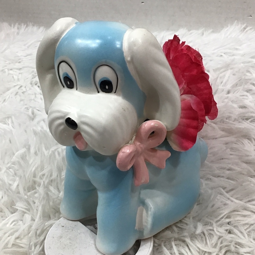 Vintage Inarco ceramic big eyed puppy planter